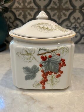 VIntage & Discontinued Charter Club Porcelain Canister with Lid- 1990s EUC